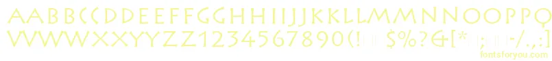 RusticanaLtRoman Font – Yellow Fonts on White Background
