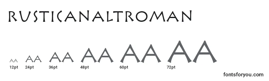 RusticanaLtRoman Font Sizes