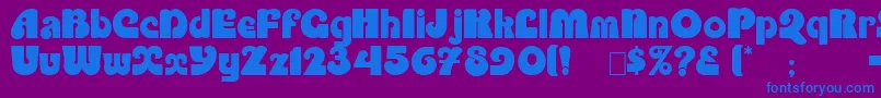 Saltire Font – Blue Fonts on Purple Background