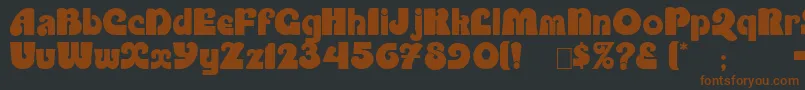 Saltire-fontti – ruskeat fontit mustalla taustalla