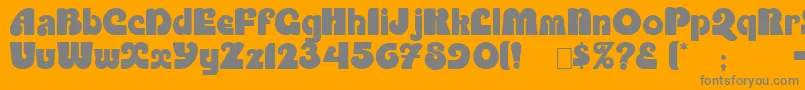 Saltire Font – Gray Fonts on Orange Background