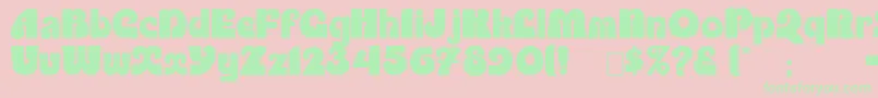 Saltire Font – Green Fonts on Pink Background