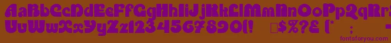 Saltire Font – Purple Fonts on Brown Background