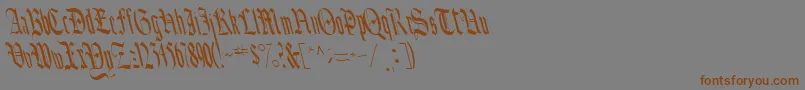 Шрифт Bouncebacktext110RegularTtcon – коричневые шрифты на сером фоне
