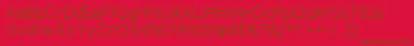 GeldersansBook-fontti – ruskeat fontit punaisella taustalla