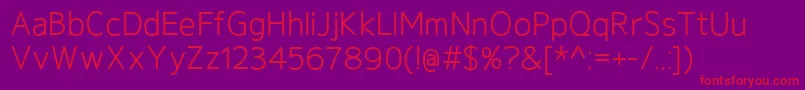 フォントGeldersansBook – 紫の背景に赤い文字
