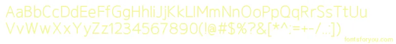 GeldersansBook-fontti – keltaiset fontit valkoisella taustalla
