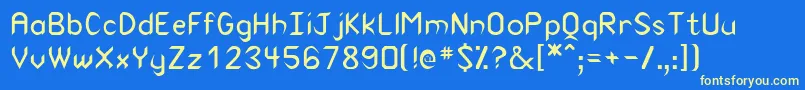 Cuneiform Font – Yellow Fonts on Blue Background