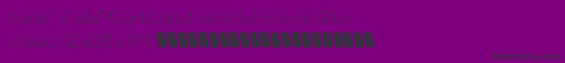 Globalvillage-Schriftart – Schwarze Schriften auf violettem Hintergrund
