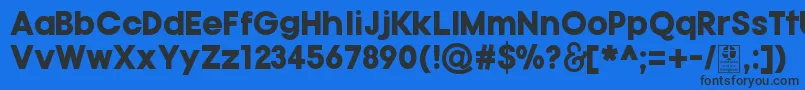 TypoGotikaBlackDemo Font – Black Fonts on Blue Background