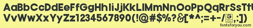 TypoGotikaBlackDemo Font – Black Fonts on Yellow Background