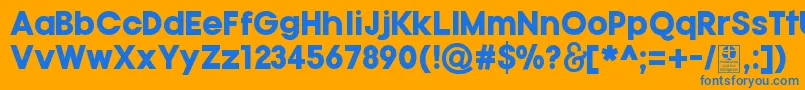 TypoGotikaBlackDemo Font – Blue Fonts on Orange Background