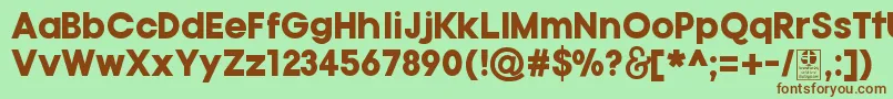 TypoGotikaBlackDemo Font – Brown Fonts on Green Background