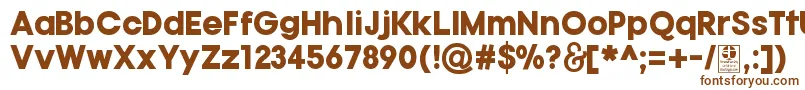 Czcionka TypoGotikaBlackDemo – brązowe czcionki na białym tle