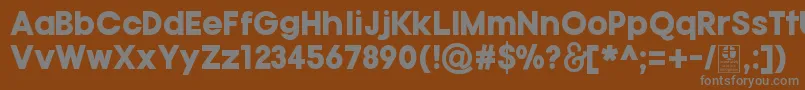 Шрифт TypoGotikaBlackDemo – серые шрифты на коричневом фоне