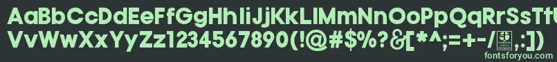 フォントTypoGotikaBlackDemo – 黒い背景に緑の文字