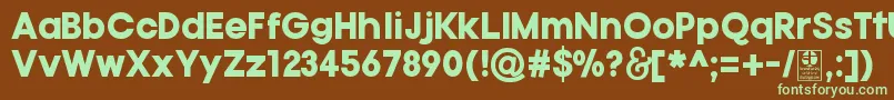 Шрифт TypoGotikaBlackDemo – зелёные шрифты на коричневом фоне