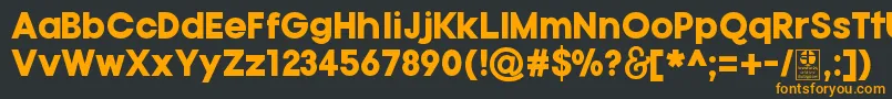 TypoGotikaBlackDemo Font – Orange Fonts on Black Background