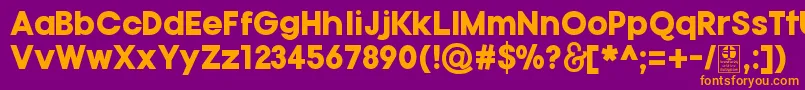 Police TypoGotikaBlackDemo – polices orange sur fond violet