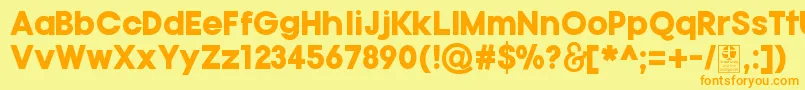 TypoGotikaBlackDemo Font – Orange Fonts on Yellow Background