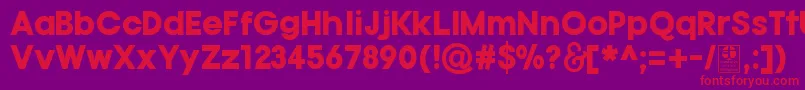 TypoGotikaBlackDemo Font – Red Fonts on Purple Background