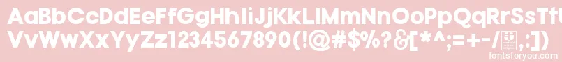 TypoGotikaBlackDemo Font – White Fonts on Pink Background