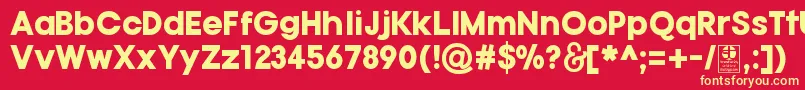 TypoGotikaBlackDemo Font – Yellow Fonts on Red Background