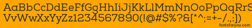 フォントNexaSlabRegular – 黒い文字のオレンジの背景