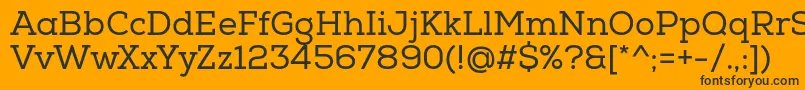 NexaSlabRegular Font – Black Fonts on Orange Background