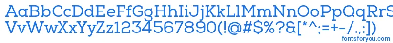フォントNexaSlabRegular – 白い背景に青い文字