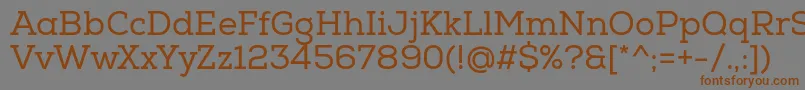 NexaSlabRegular Font – Brown Fonts on Gray Background