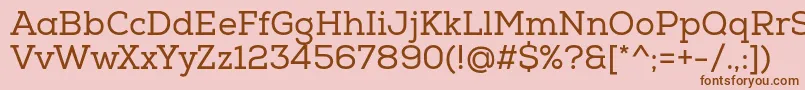 NexaSlabRegular Font – Brown Fonts on Pink Background