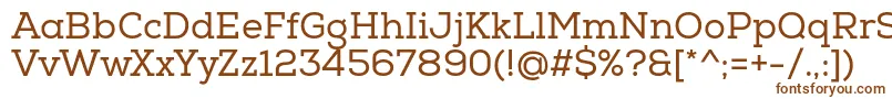 NexaSlabRegular Font – Brown Fonts on White Background
