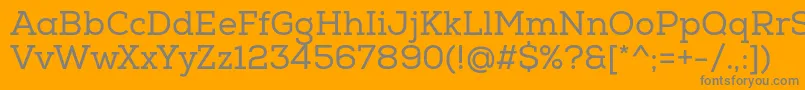 NexaSlabRegular Font – Gray Fonts on Orange Background