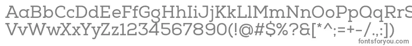 フォントNexaSlabRegular – 白い背景に灰色の文字