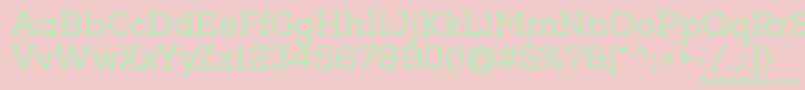 NexaSlabRegular Font – Green Fonts on Pink Background