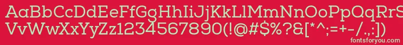NexaSlabRegular Font – Green Fonts on Red Background