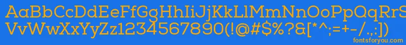 NexaSlabRegular Font – Orange Fonts on Blue Background