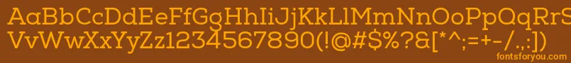 NexaSlabRegular Font – Orange Fonts on Brown Background