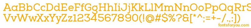 NexaSlabRegular Font – Orange Fonts on White Background