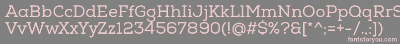 NexaSlabRegular Font – Pink Fonts on Gray Background