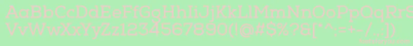 Шрифт NexaSlabRegular – розовые шрифты на зелёном фоне