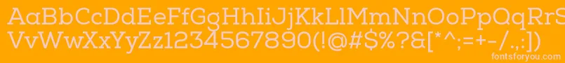 NexaSlabRegular-Schriftart – Rosa Schriften auf orangefarbenem Hintergrund