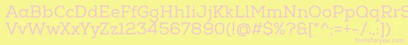 Шрифт NexaSlabRegular – розовые шрифты на жёлтом фоне