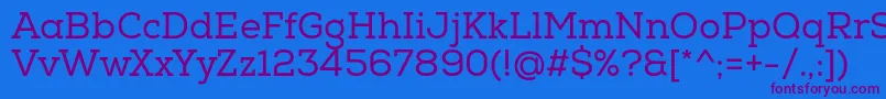 NexaSlabRegular Font – Purple Fonts on Blue Background