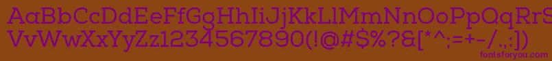 NexaSlabRegular Font – Purple Fonts on Brown Background