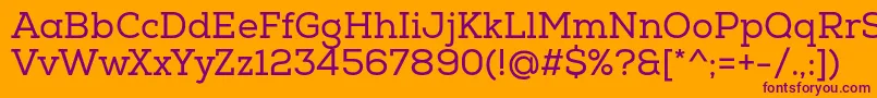 NexaSlabRegular Font – Purple Fonts on Orange Background