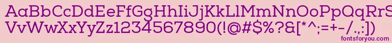 NexaSlabRegular Font – Purple Fonts on Pink Background