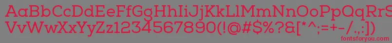 NexaSlabRegular Font – Red Fonts on Gray Background