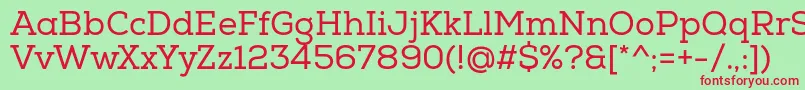 NexaSlabRegular Font – Red Fonts on Green Background